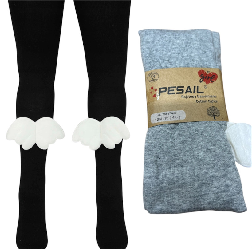 rajstopy szare skrzydła