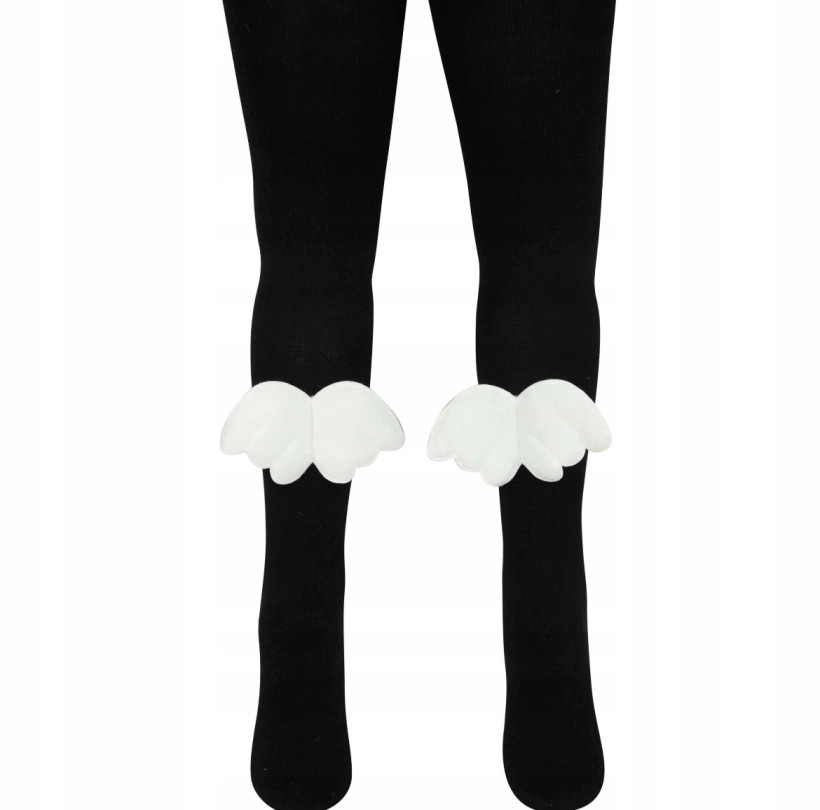 Rajstopy czarne skrzydła 