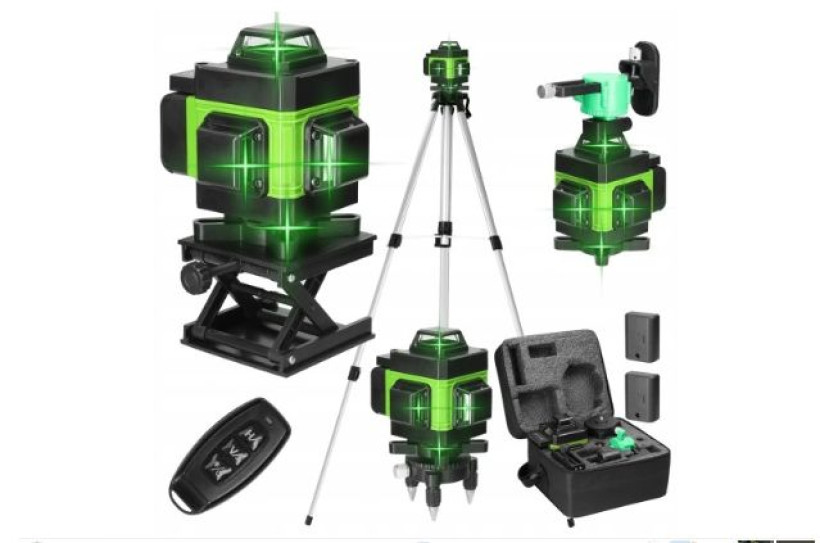 MaxLight Poziomica laserowa 360 laser krzyżowy samopoziomujący 4D 