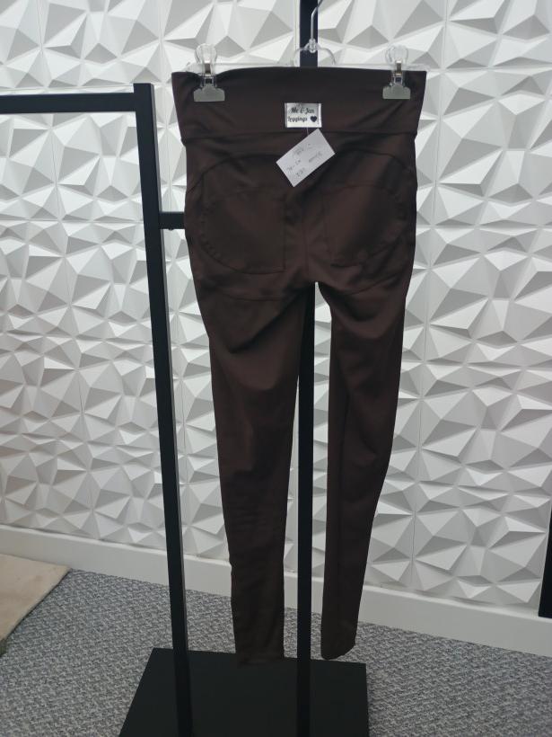 Leginsy Me&Jan śliskie czekolada