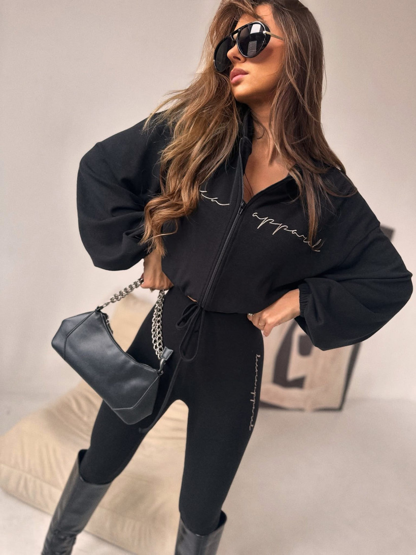 Komplet Lacoca pisane logo czarny