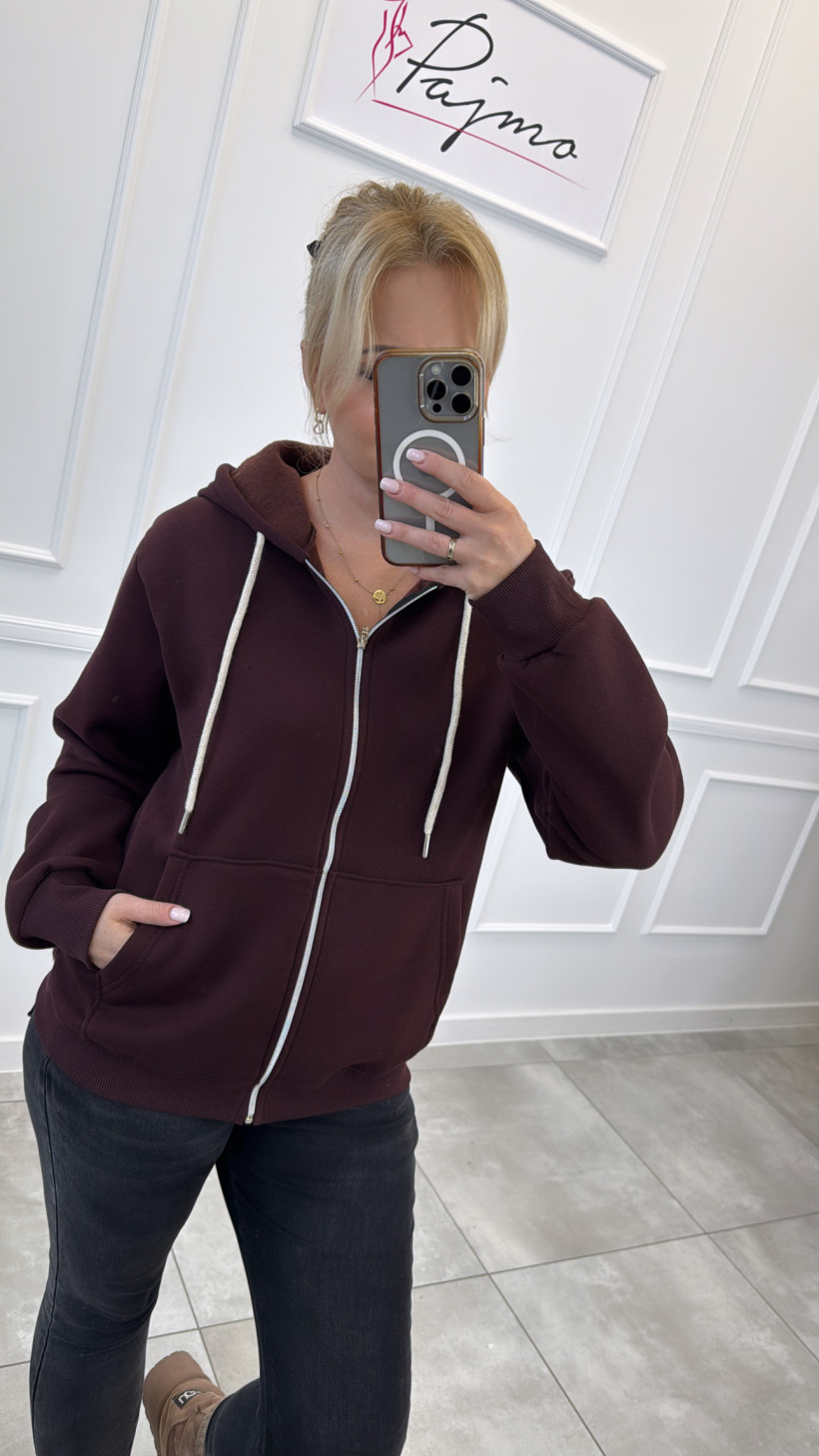Bluza na zamek z kapturem 13851