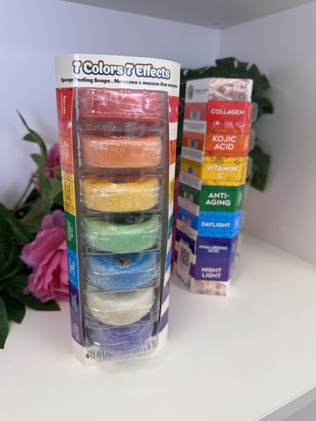 Mydła peelingujące w gąbce 13865