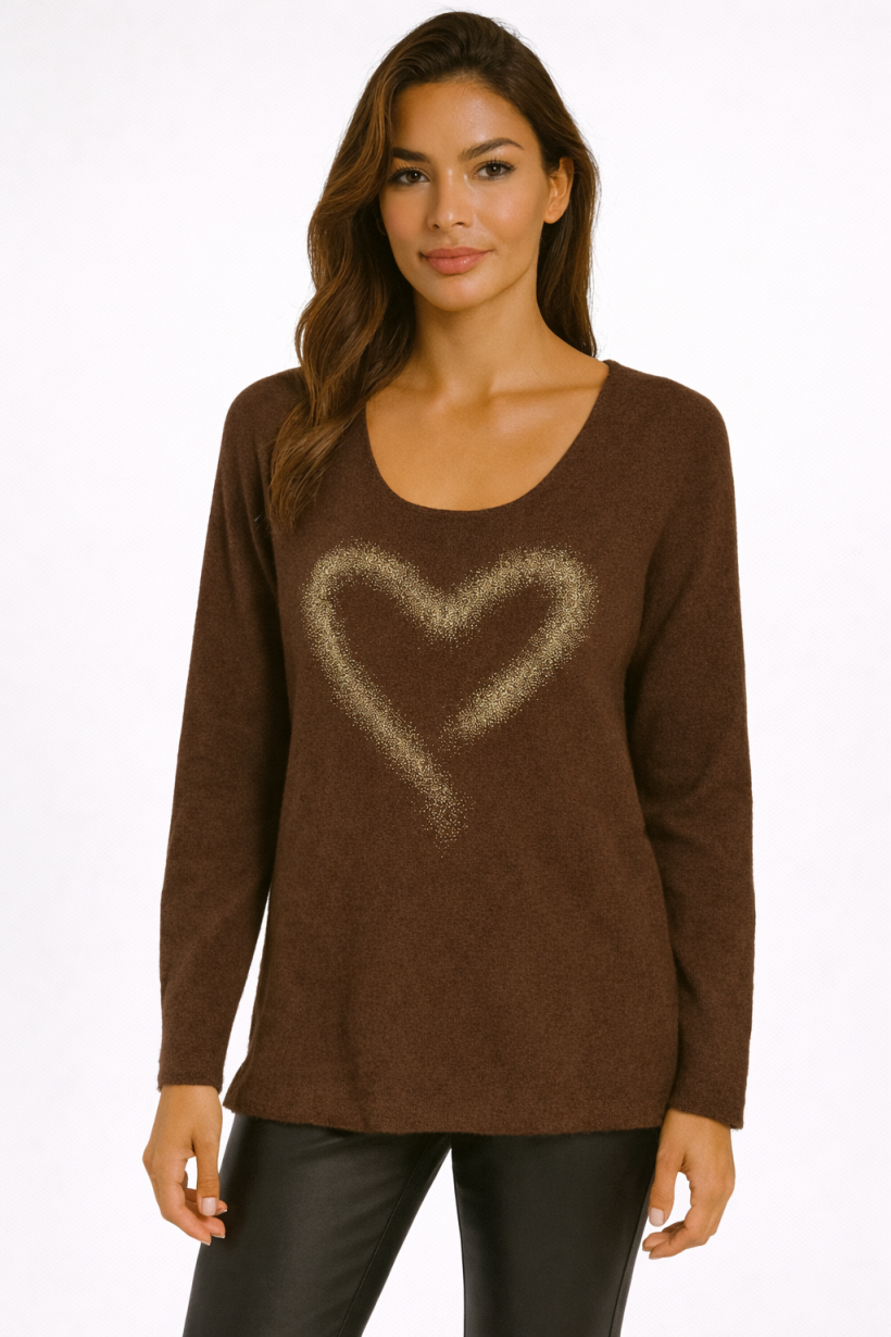 SWETER SERCE KRYSZTAŁKI