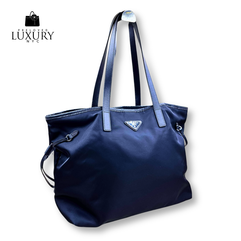 PRADA Black Nylon Tote Bag