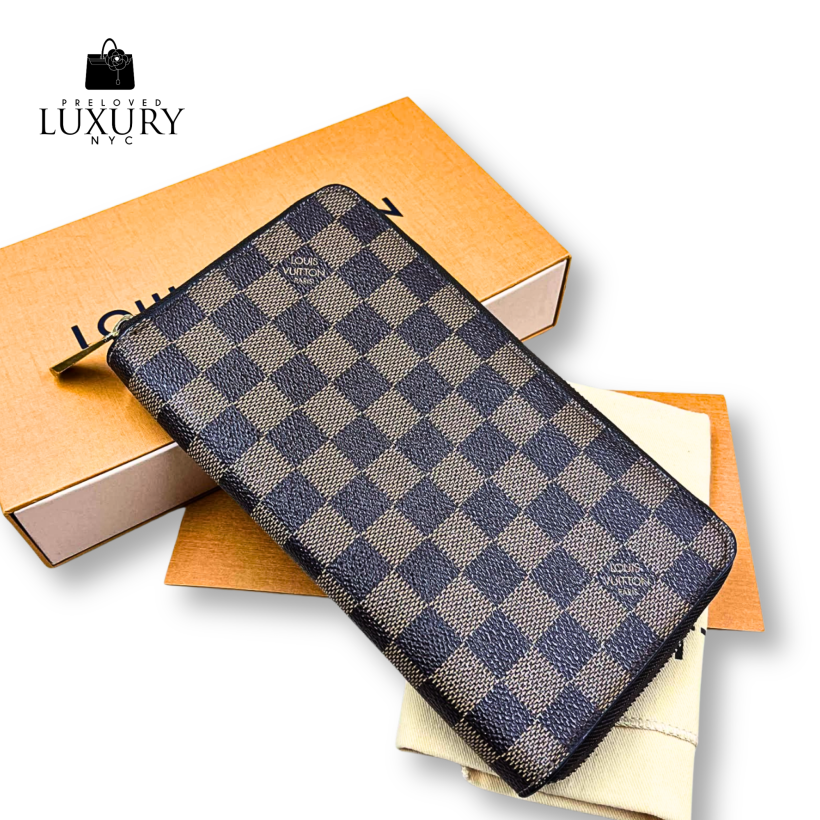 LOUIS VUITTON Damier Zippy Organizer N60003 VI0095