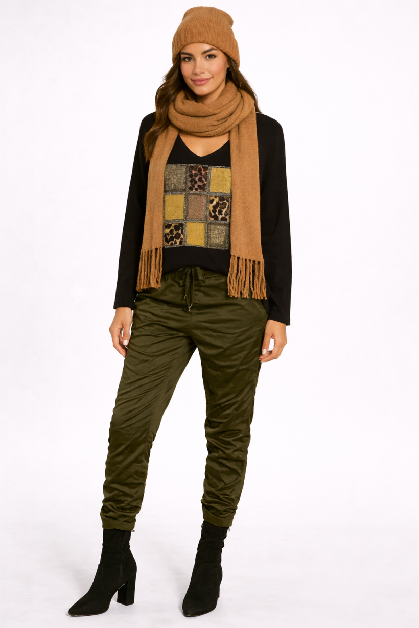 SPODNIE SATYNOWE GŁADKIE