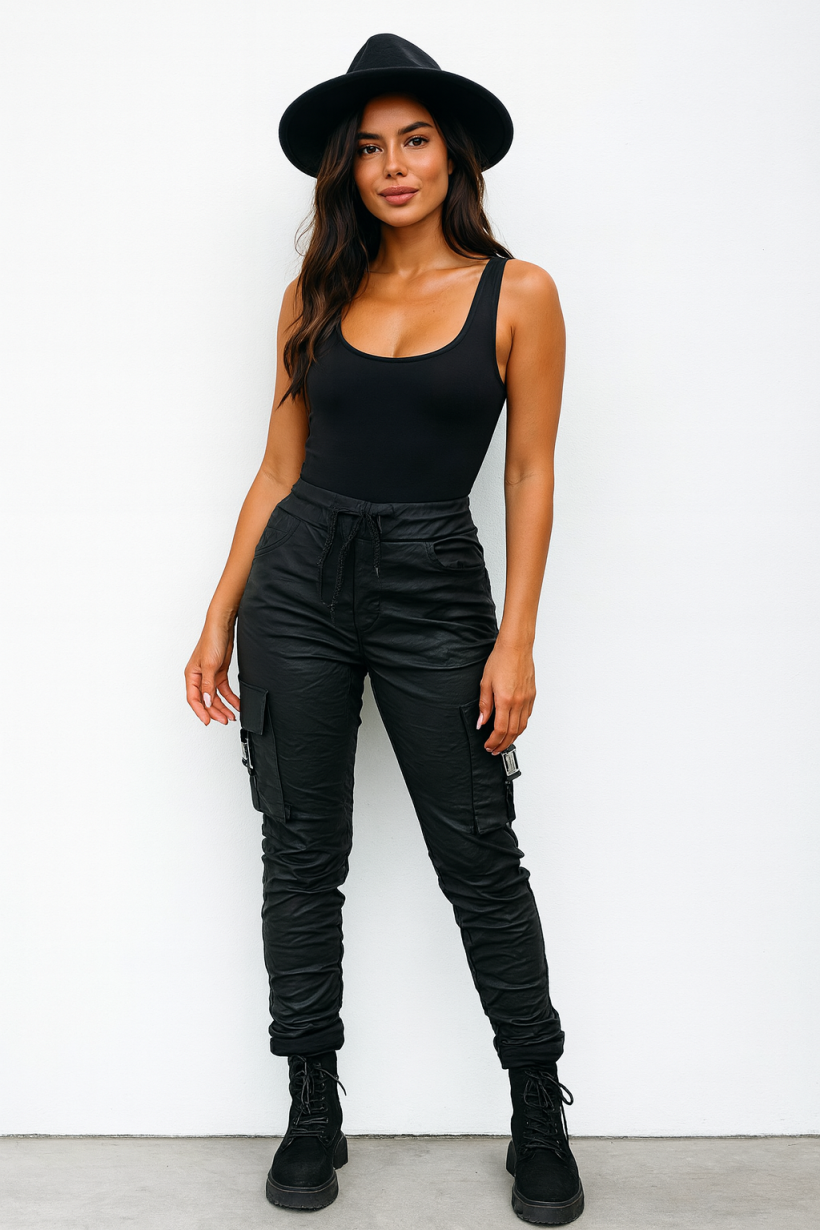 SPODNIE SKÓRZANE BOJÓWKI ZAPIĘCIE