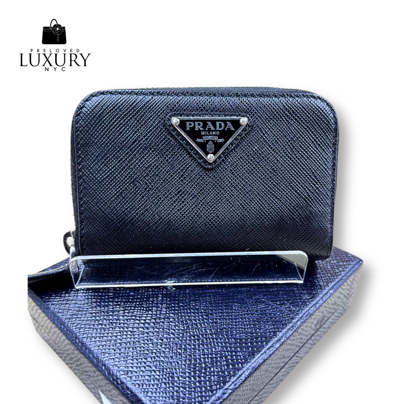 PRADA Saffiano Triangle Coin Case