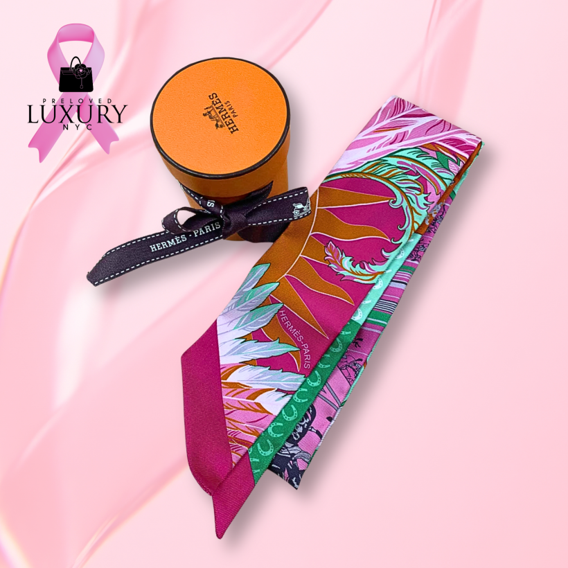 HERMES Twilly Pink/Green