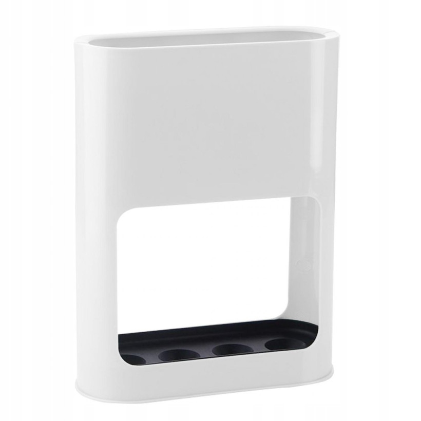 Uchwyt na parasole Stojak z tacą ociekową Przechowywane 4 parasole Organizer Biały