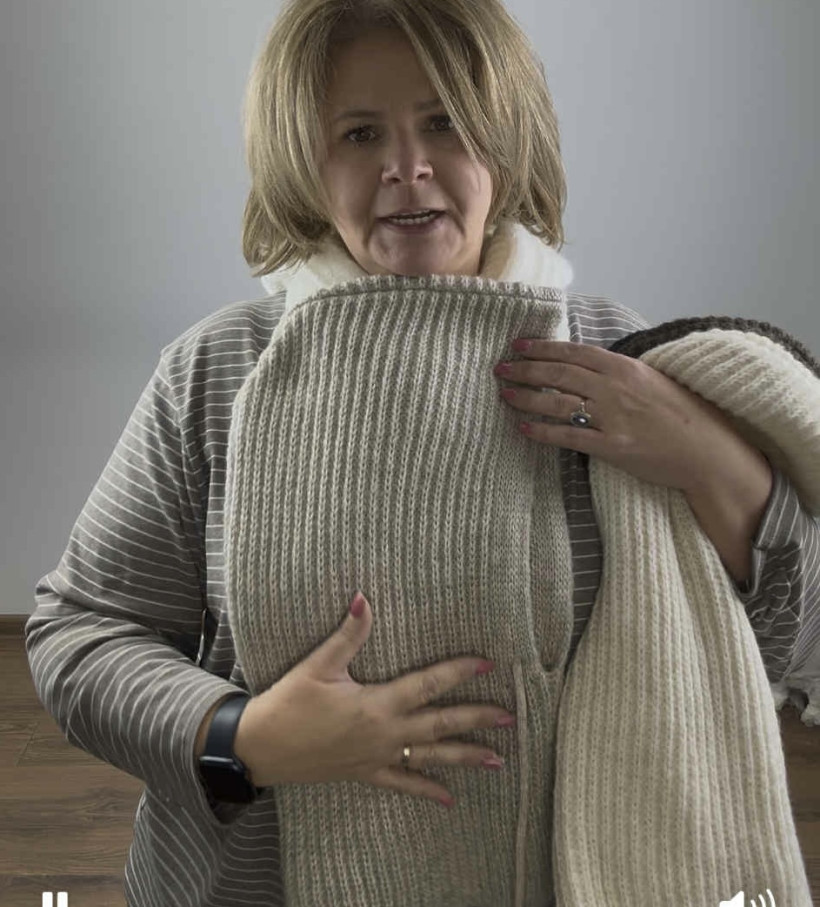 Komin jednokolorowy prążek  13183 - fango