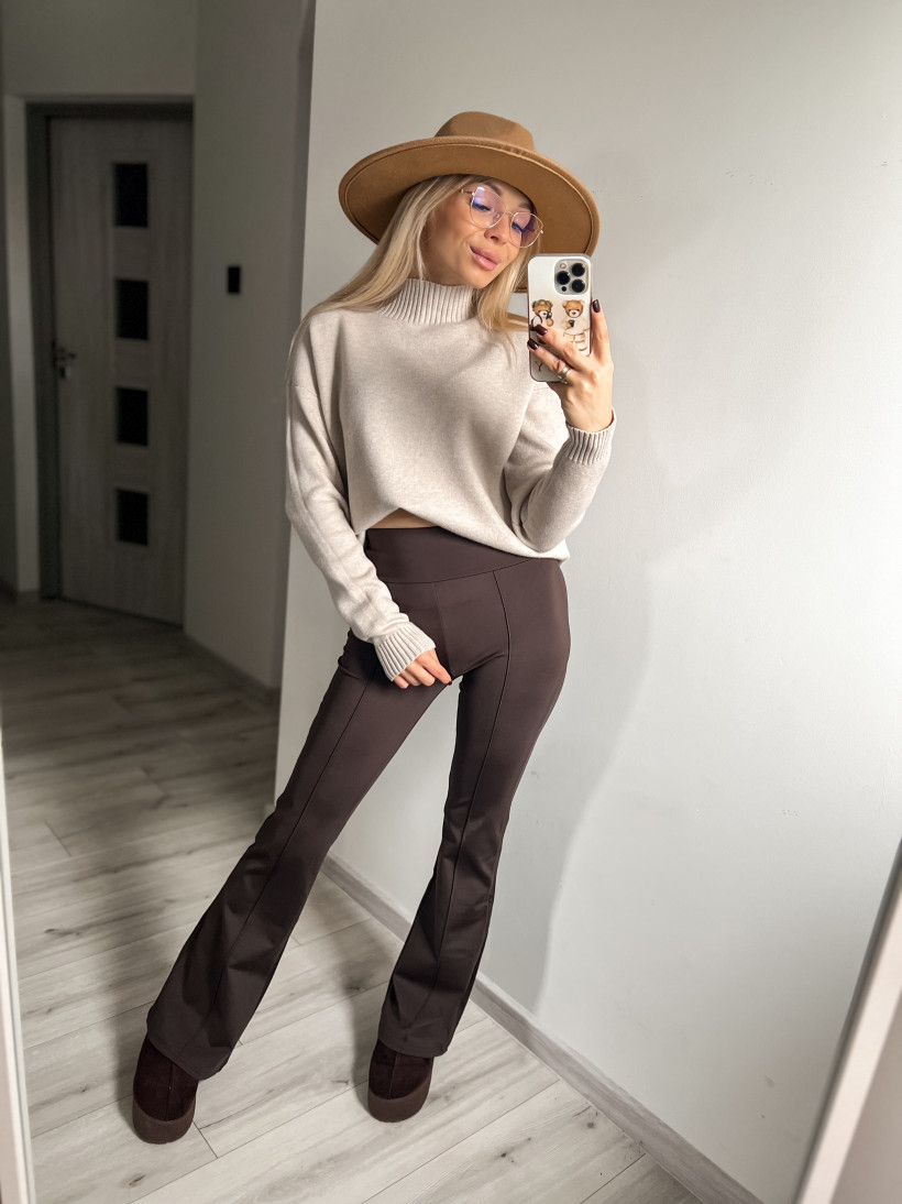 Leginsy Miego dzwony przeszycie ocieplane H390220M