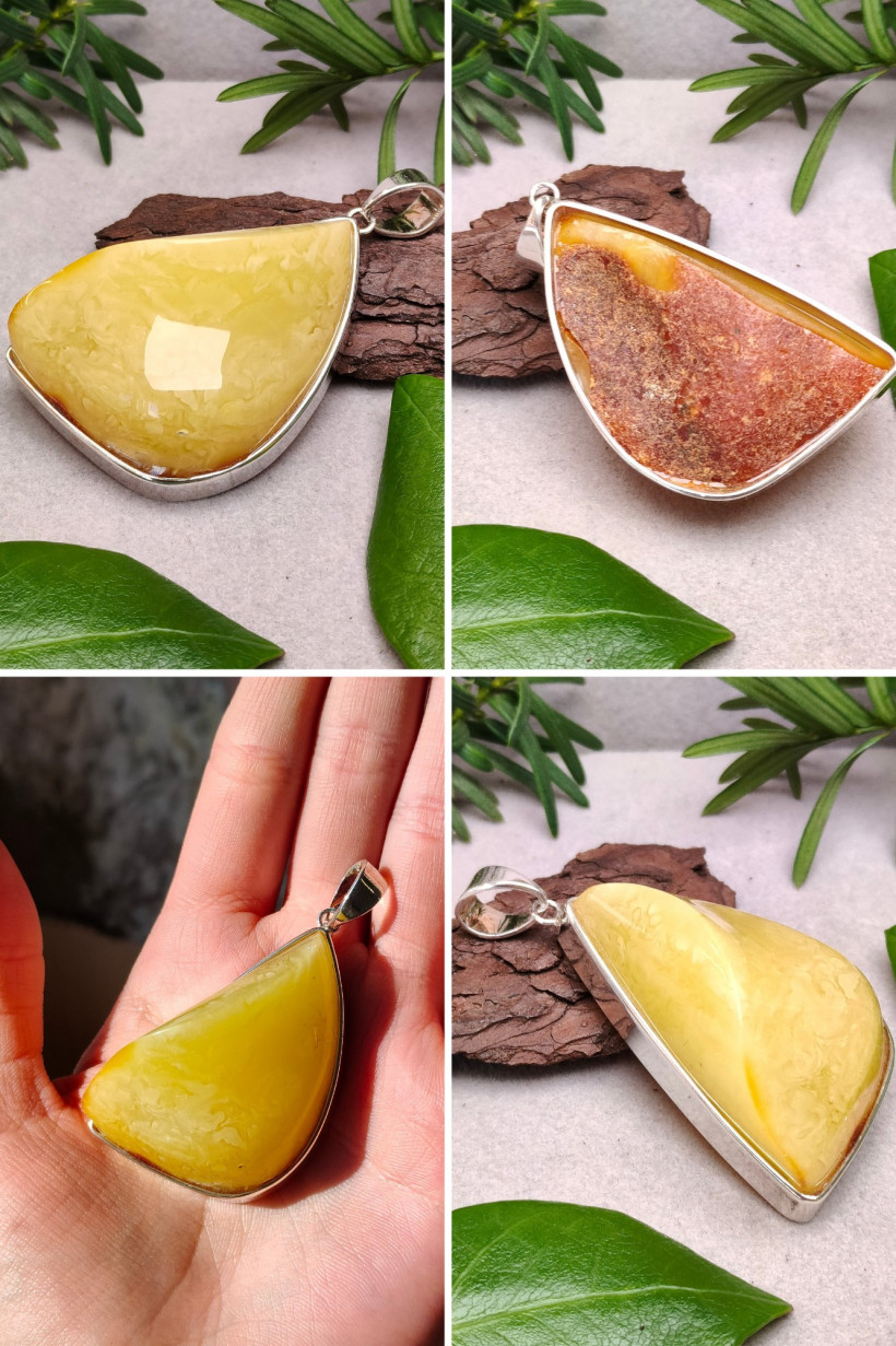 Ekskluzywny wisiorek z naturalnego bursztynu bałtyckiego i srebra 925 – unikatowa biżuteria handmade z Polski