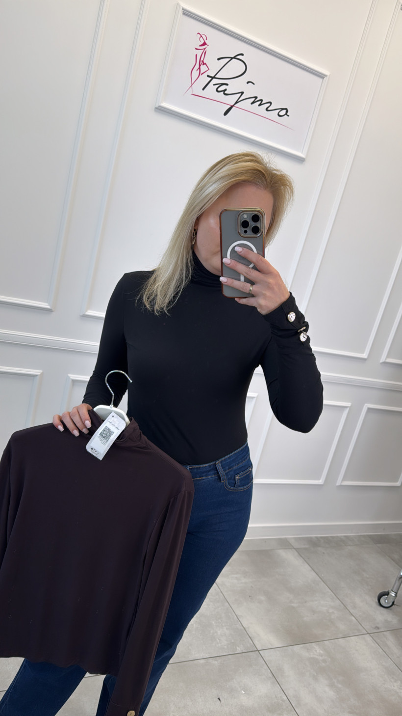 Bluzka dopasowana półgolf 13883