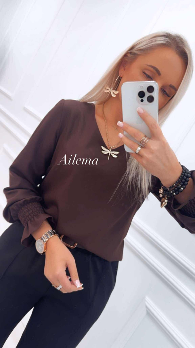 Koszula Ailema Madex kk1128 ozdobna falbanka przy rękawie