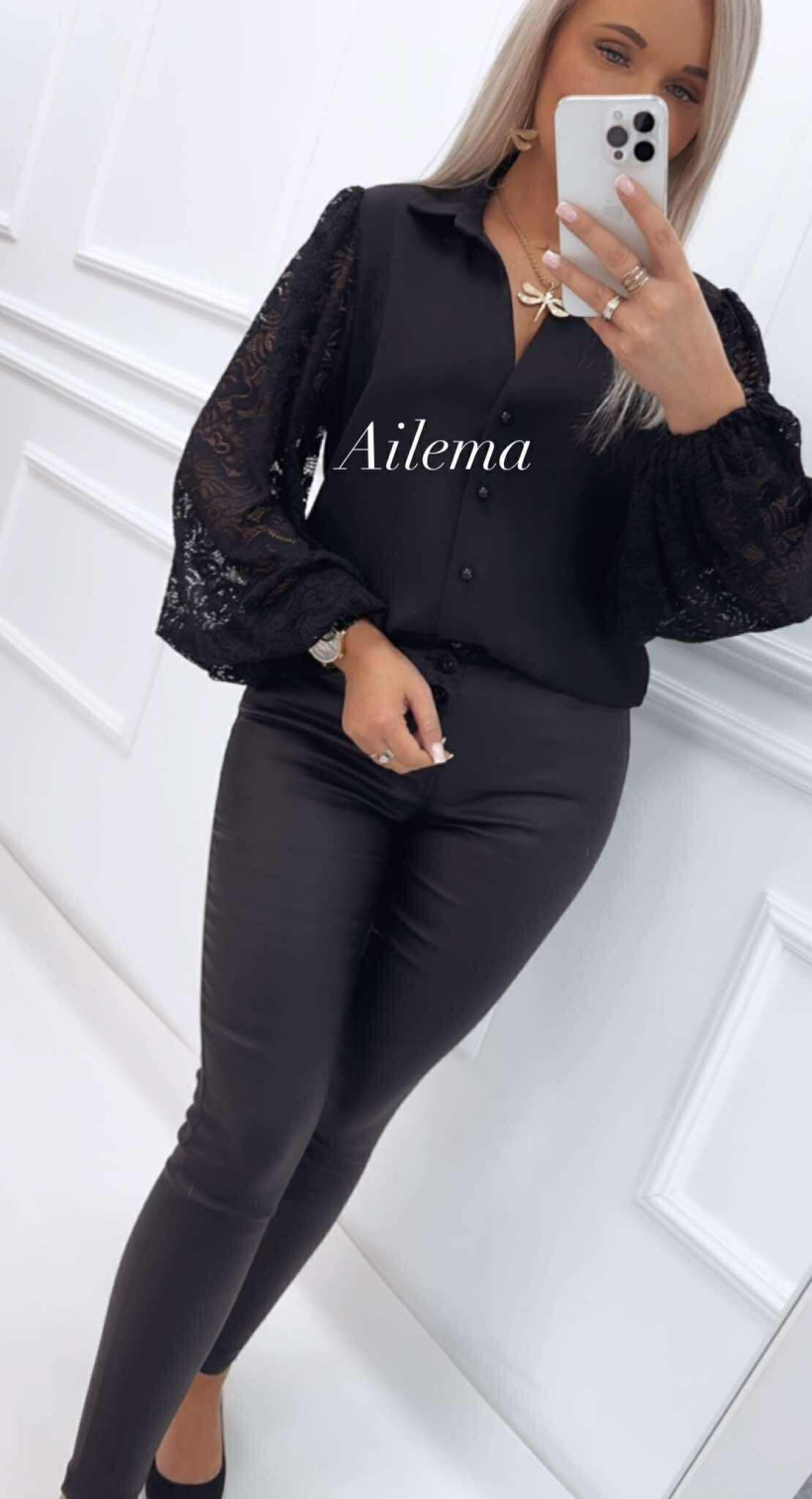 Jeansy Daysie -5kg C9313 czarne woskowane