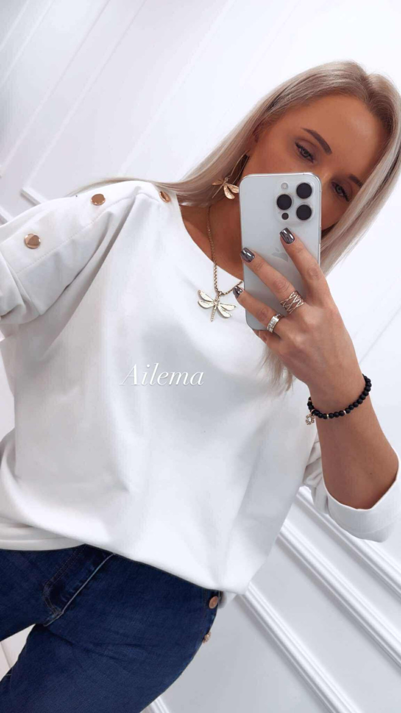 Bluzka Megi B2121 guziki na ramieniu