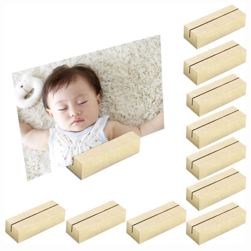 drewniany uchwyt na zdjęcia 