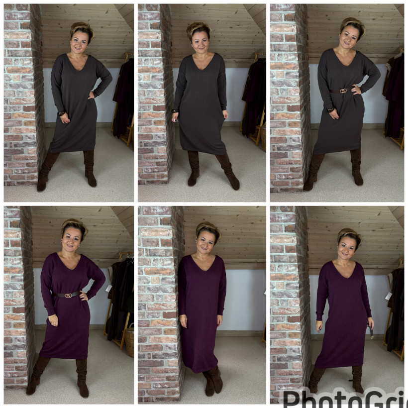 Sukienka dekolt w szpic