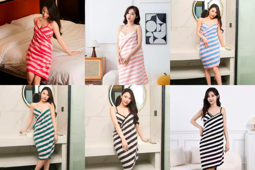 Ręcznik SUKIENKA/SPA - PASY - 70/160 