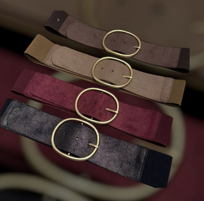 PASEK SZEROKI ZŁOTA KLAMRA MIX