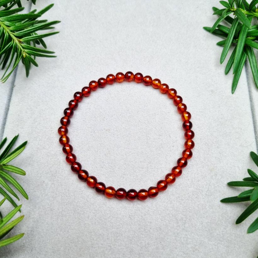 Bransoletka z bursztynu bałtyckiego – naturalna, ręcznie robiona, elegancka biżuteria z kamieni szlachetnych, klasyczny prezent