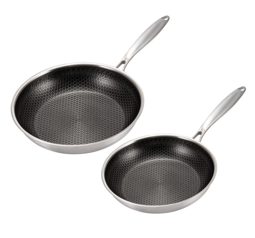 ZESTAW 2 PATELNI STALOWYCH MG HOME MAESTRO 24/28 CM WSZYSTKIE TYPY KUCHENEK