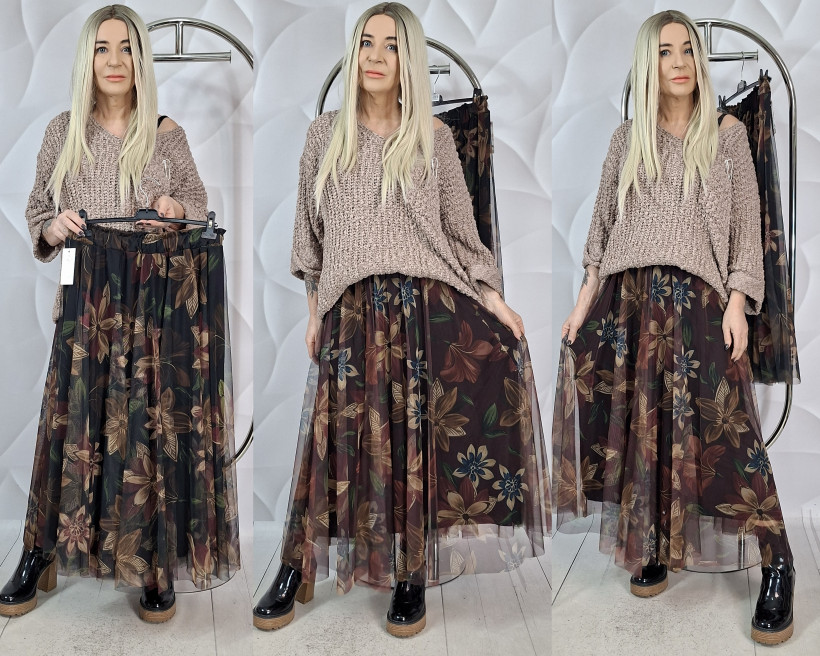 SPÓDNICA TIULOWA TEALA 15753 / 24054 RB3