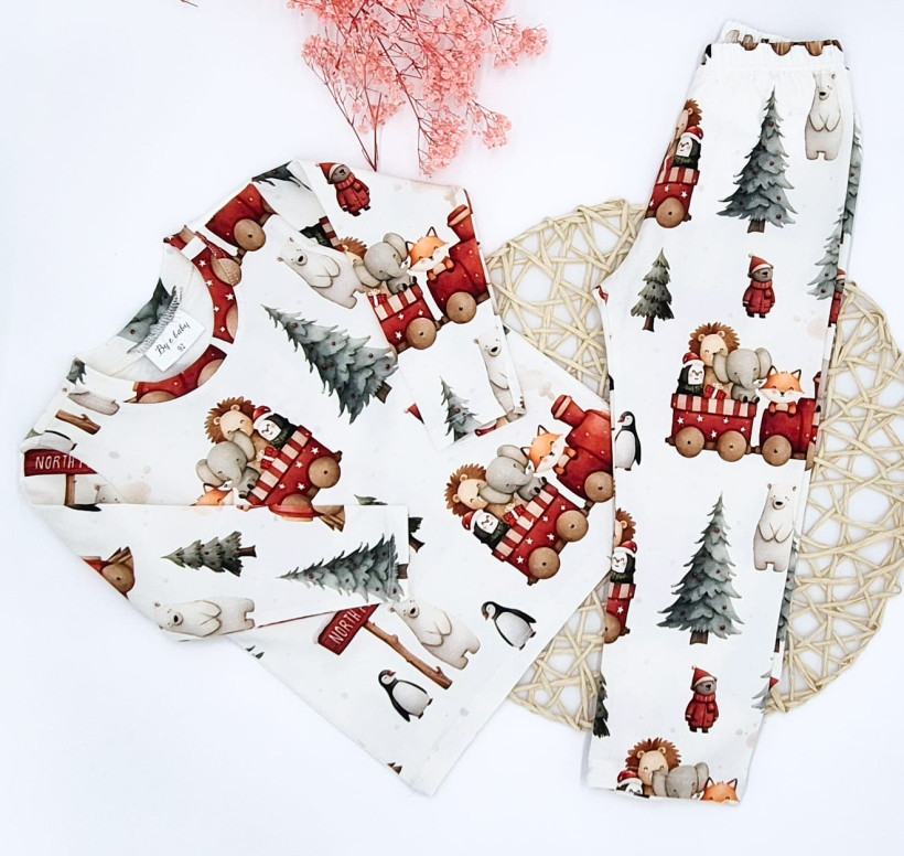 PIŻAMA ŚWIĄTECZNA CIUCHCIA  BY O BABY