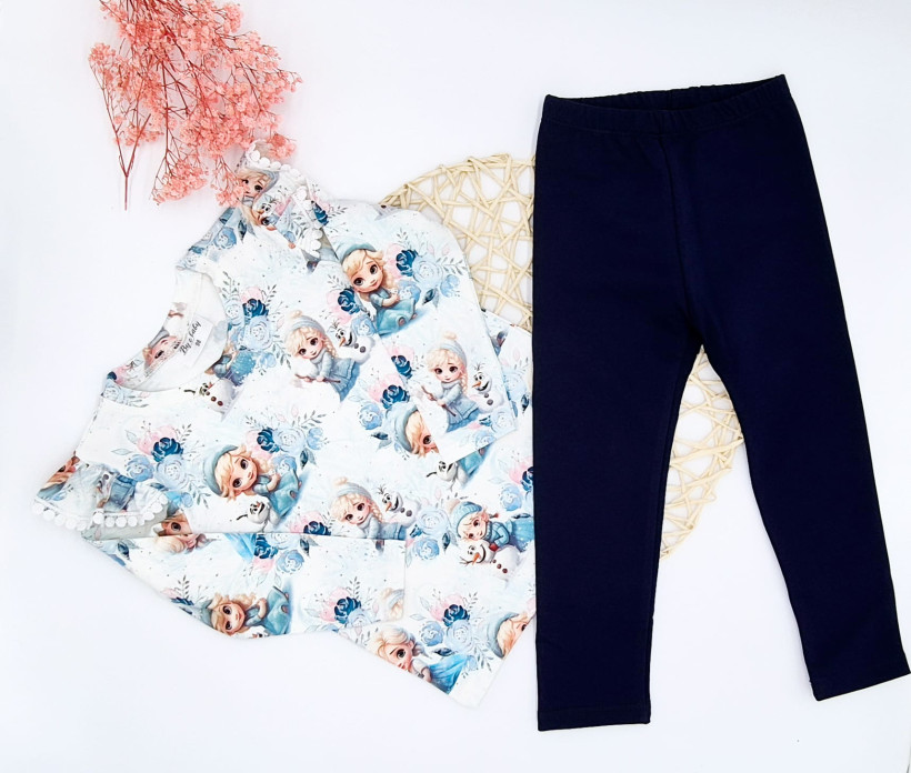 LEGINSY GRANATOWE DRESÓWKA BY O BABY