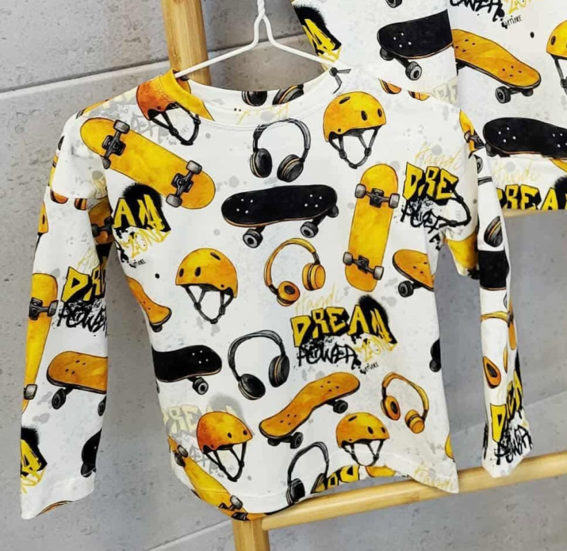 LONG DESKOROLKI CZARNO-POMARAŃCZOWE HAYDI