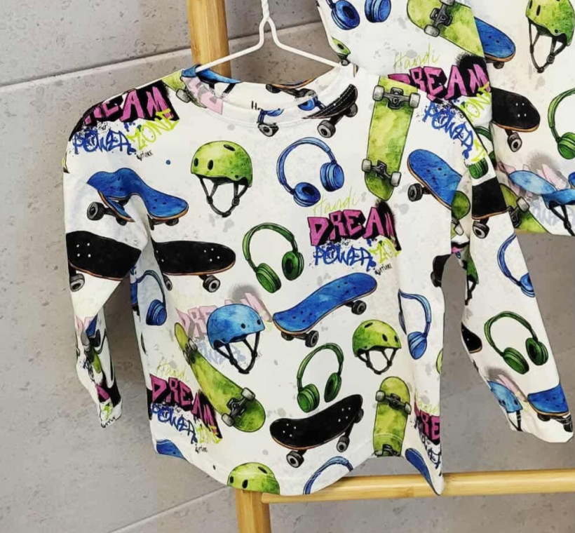 LONG DESKOROLKI NIEBIESKO-ZIELONE HAYDI