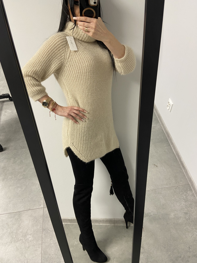 Sweter 1116 długi golf