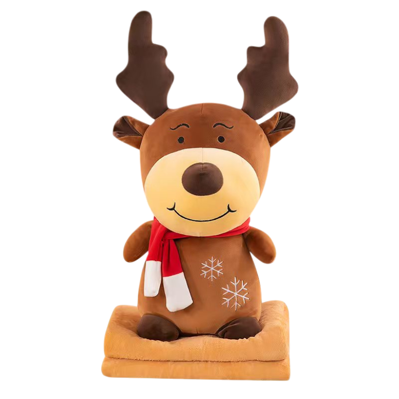 Maskotka z kocykiem 3w1 - renifer PJ-A81