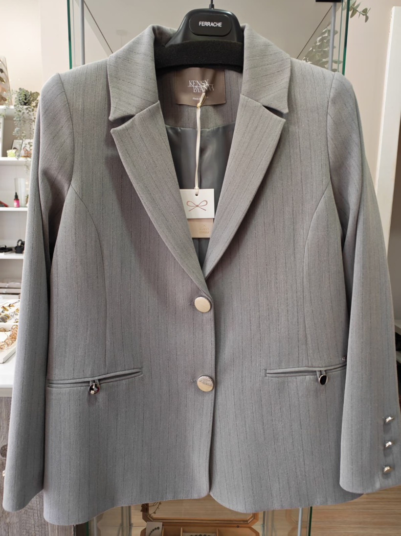 Blazer riscado cinza Kensy Byanna