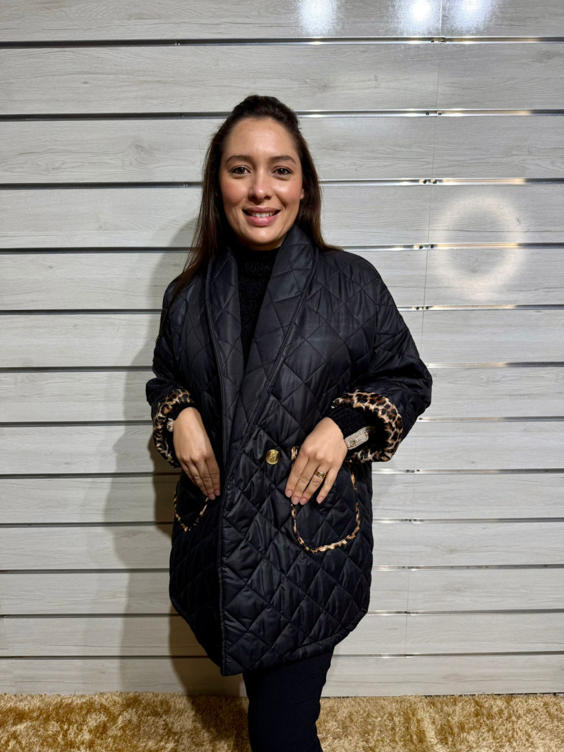 CASACO FUNDO ANIMAL PRINT