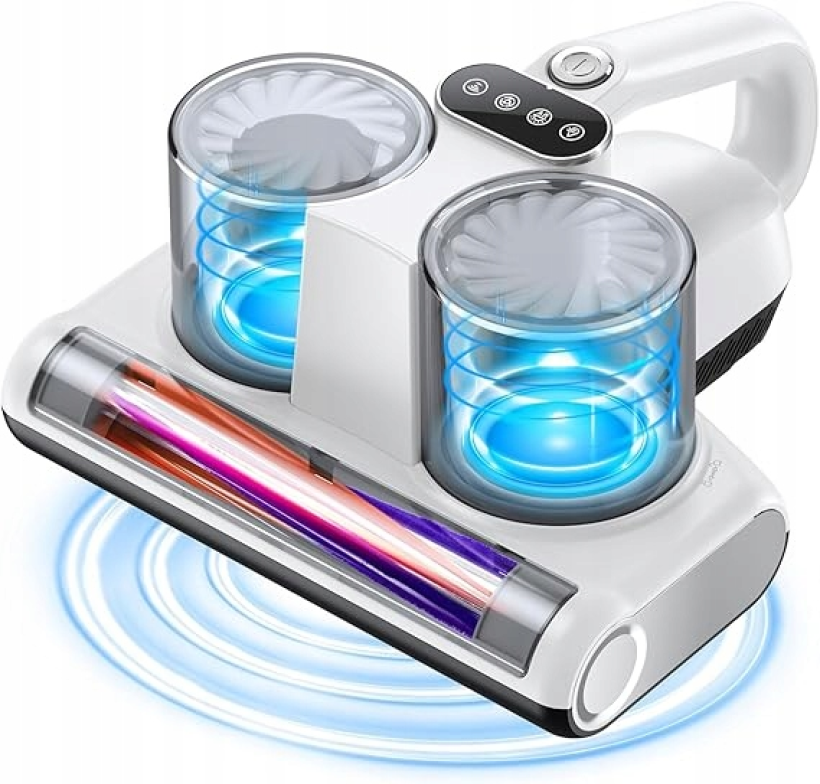 JPHYLL Odkurzacz Antyroztoczowy 16Kpa UV-C Ultrasoniczny do Materacy HEPA