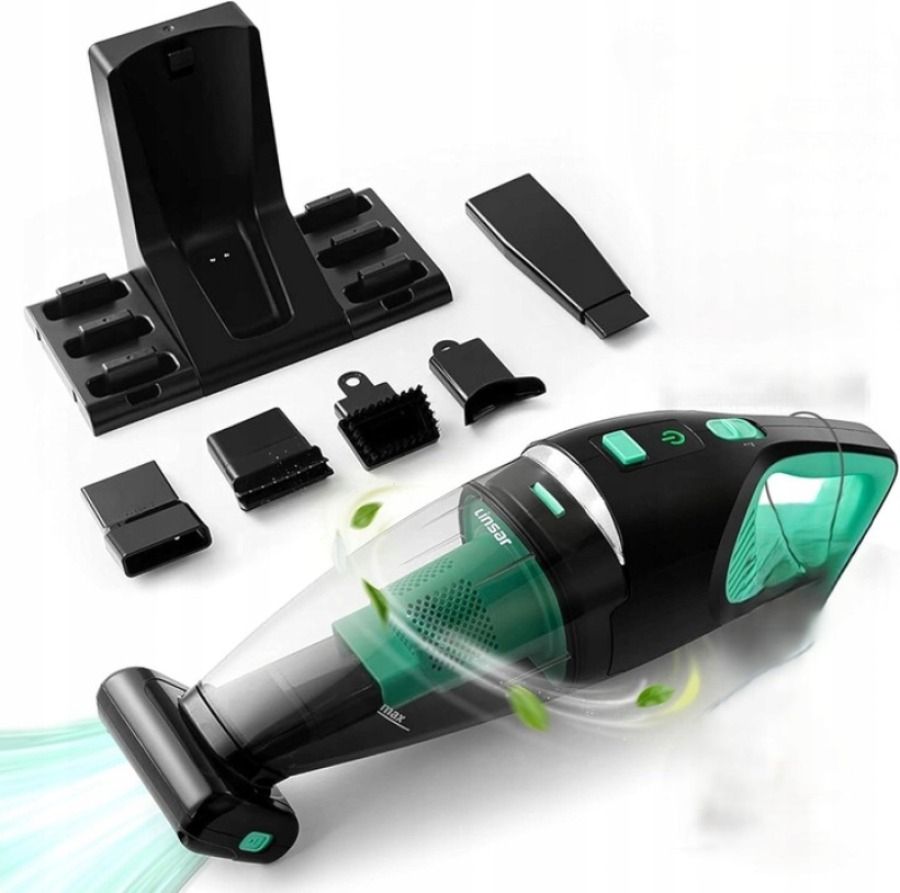 Linsar Odkurzacz Ręczny Bezprzewodowy 42 min, na Mokro/Sucho, LED, 2000 mAh