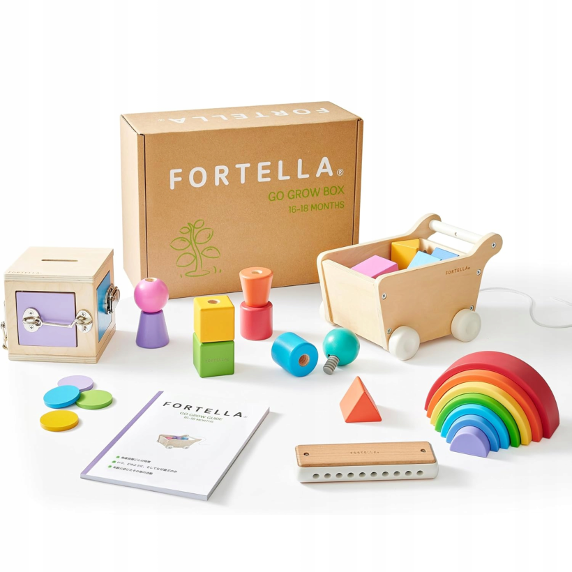 Fortella zabawki rozwojowe, box zabawek drewnianych inspirowane Montessori