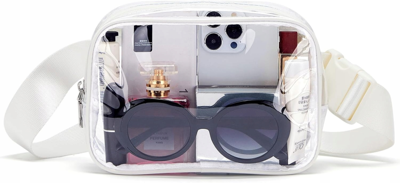 Cnoles Przezroczysta torebka listonoszka bezbarwny 20,5x6,5x14 cm