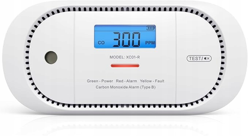 X-Sense XC01-R INTELIGENTNY Alarm detektor tlenku węgla CO, WYŚWIETLACZ LCD