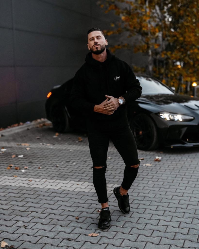 Sweter męski Ola Voga Folnel czarny 