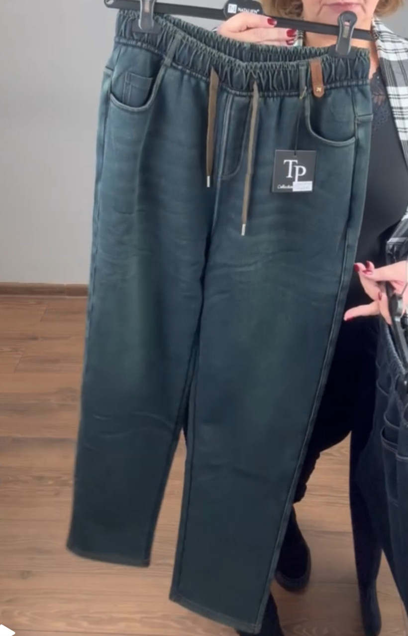 Spodnie ocieplane na gumce - tp - (2/3xl) - 917 - zielone