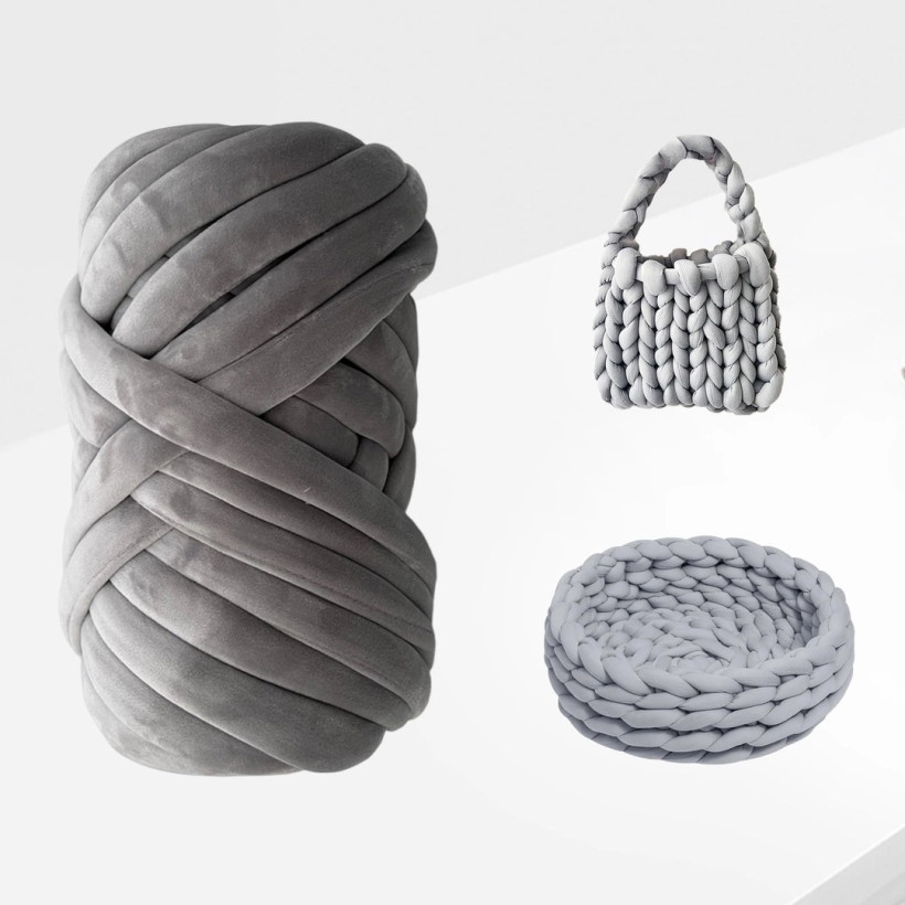 gruba włóczka niebieska 500 g