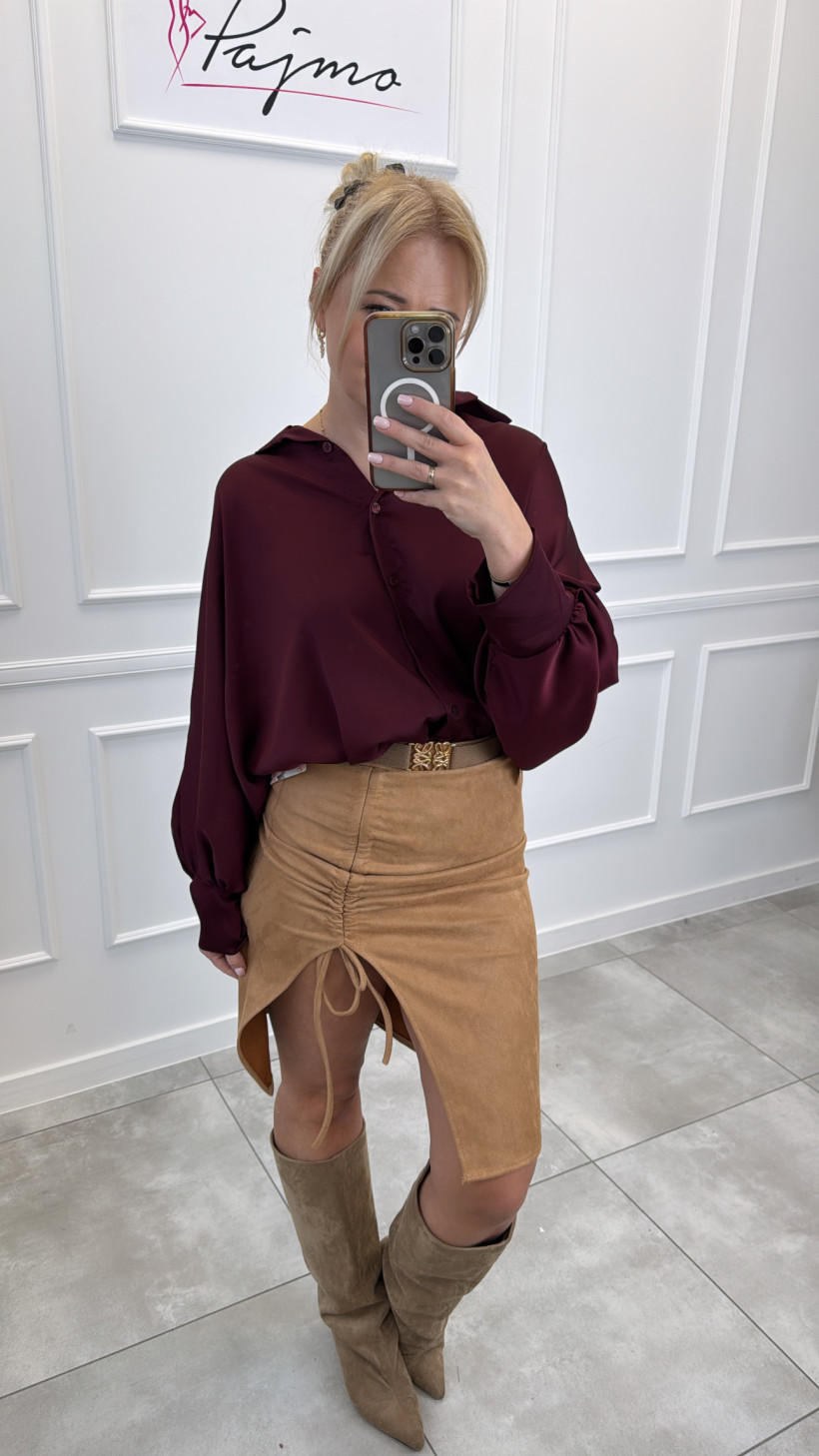 Spódnica zamsz ściągacz 13920