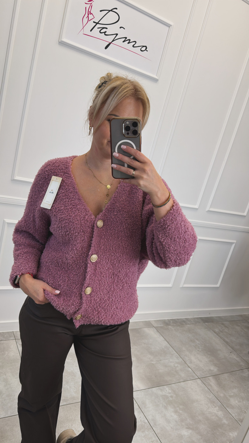 Sweter baranek guziki 13925