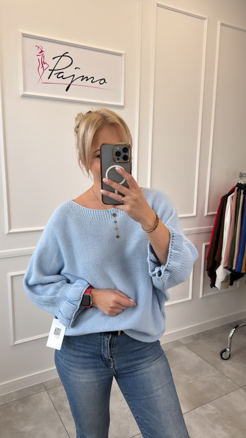 Sweter rękaw falbanka 13923