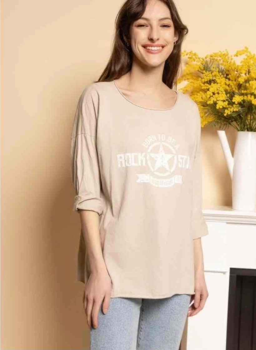 PROMO Blouse imprimée rock TU 36/46