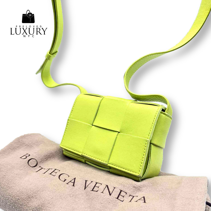 BOTTEGA VENETA Cassette Candy bag Neon Green